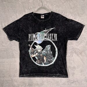 VTG Y2K Final Fantasy VII Cloud Sephiroth Acid Wash T Shirt Men’s XL Game T Boho
